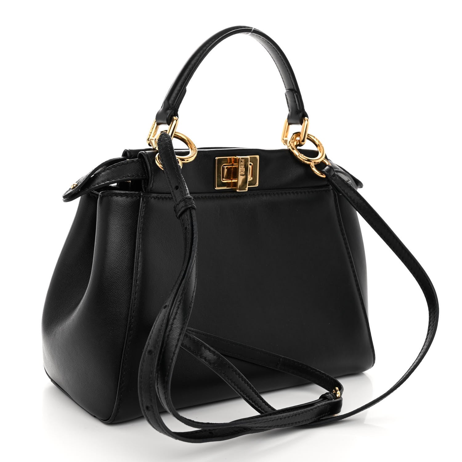 Fendi Peekaboo Small leather bag 3/4 front view