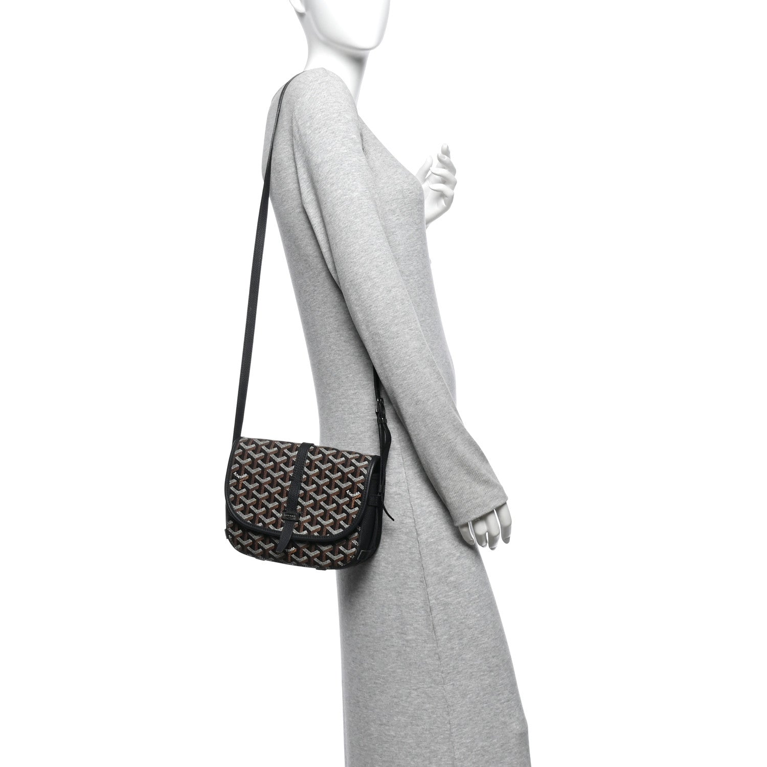 Goyard Belvedere PM Messenger Bag in Black Goyardine