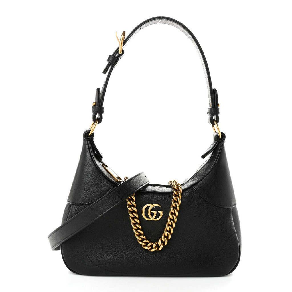 Gucci Goatskin Small Aphrodite Shoulder Bag Black