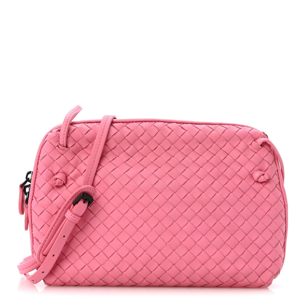 Bottega Veneta Nappa Intrecciato Nodini Bag Pink