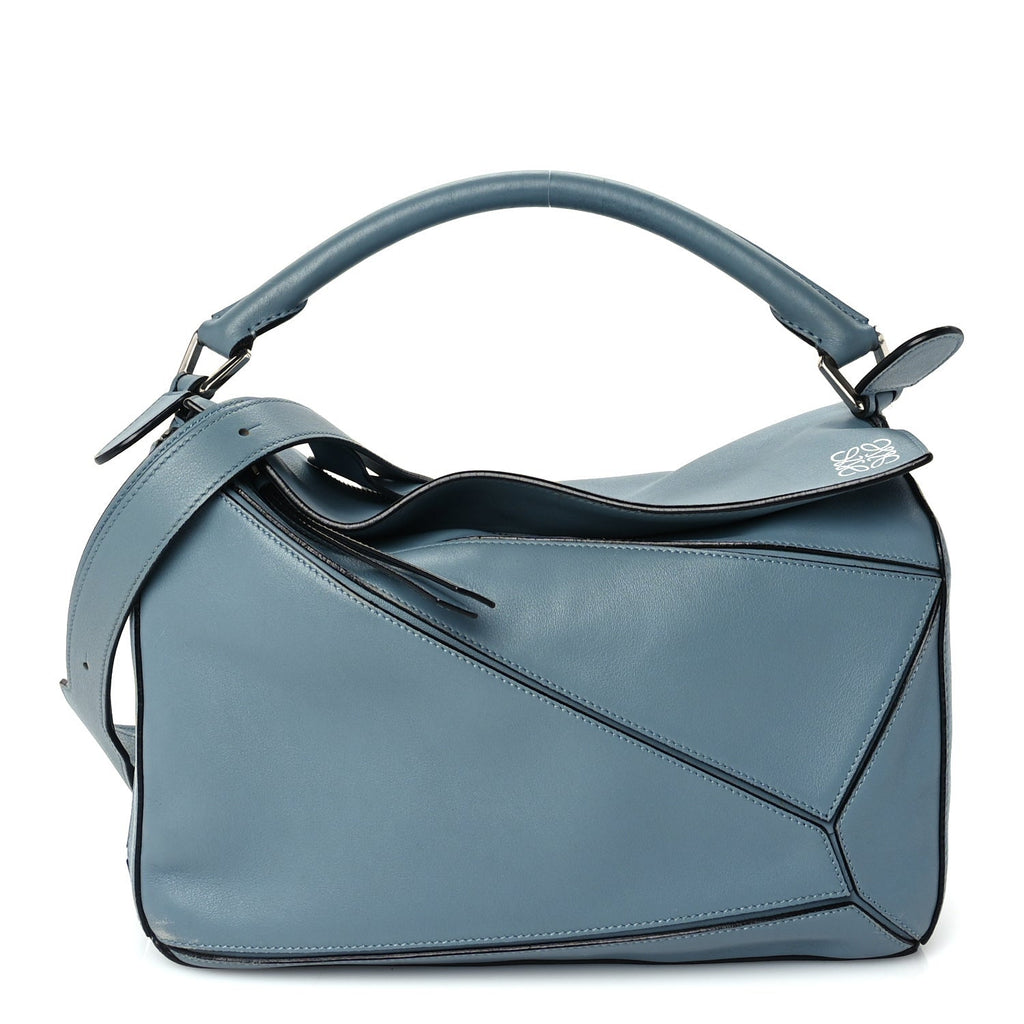 Loewe Calfskin Medium Puzzle Bag Blue