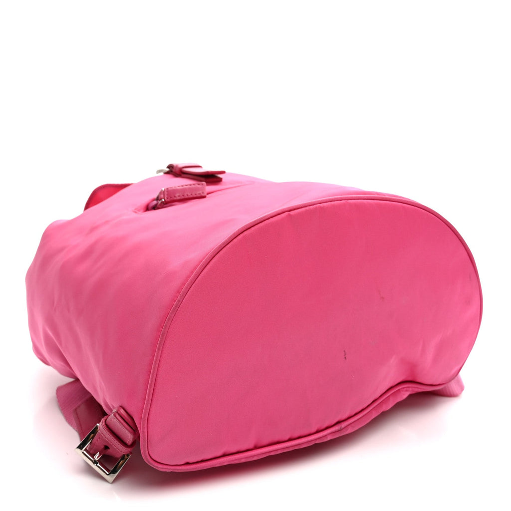 Prada Tessuto Nylon Saffiano Vela Medium Backpack Fuxia