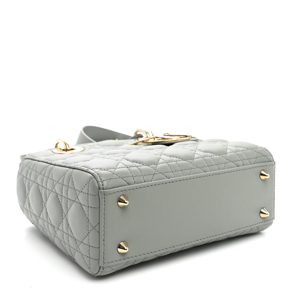 Dior Lambskin Cannage Small My ABCDior Lady Dior Grey