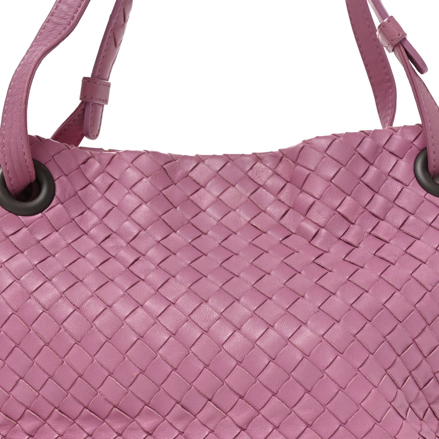 Bottega Veneta Nappa Intrecciato Small Garda Bag Pink detail view