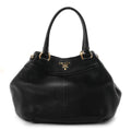 Prada Vitello Daino Tote Black