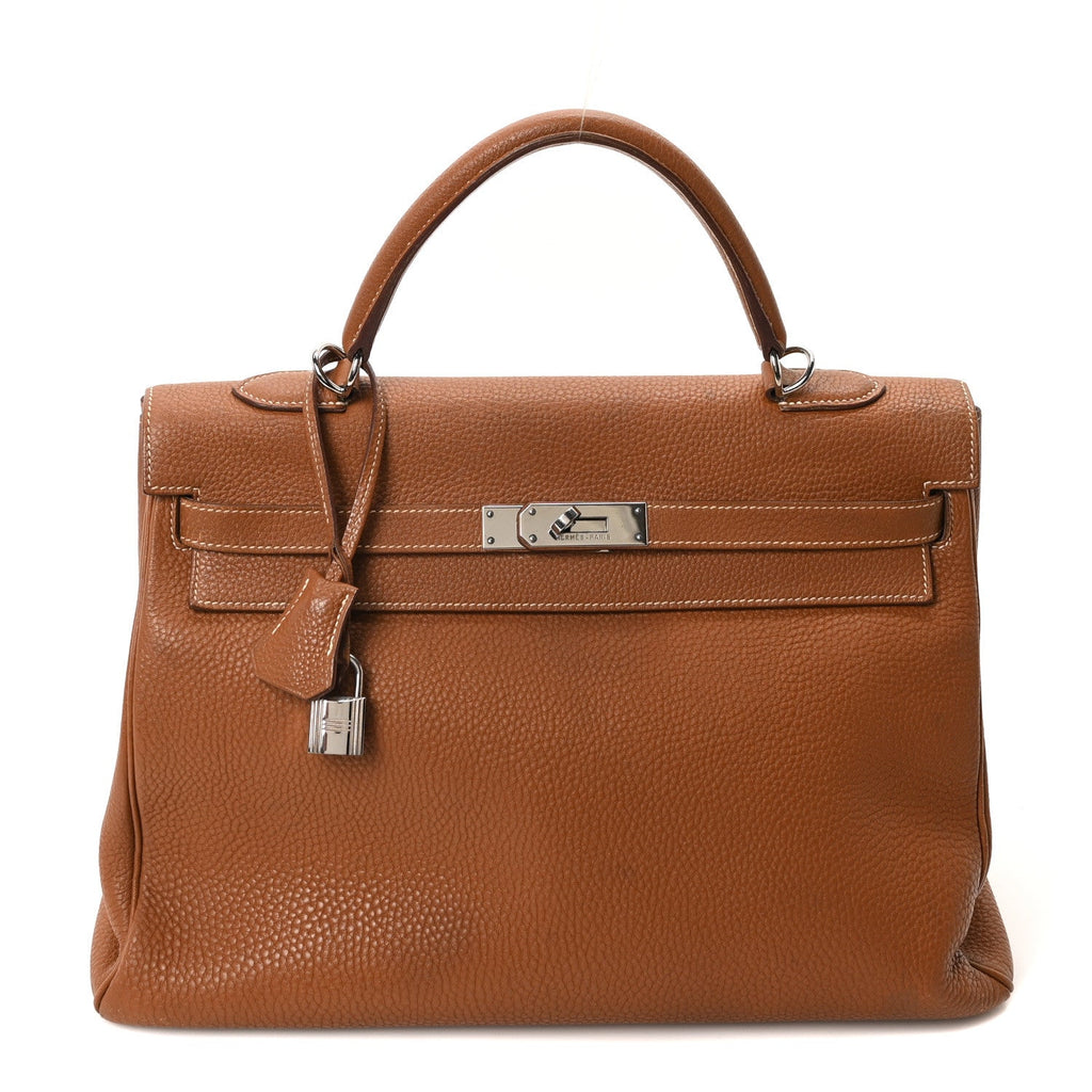 Hermès Taurillon Clemence Kelly Retourne 35 Gold