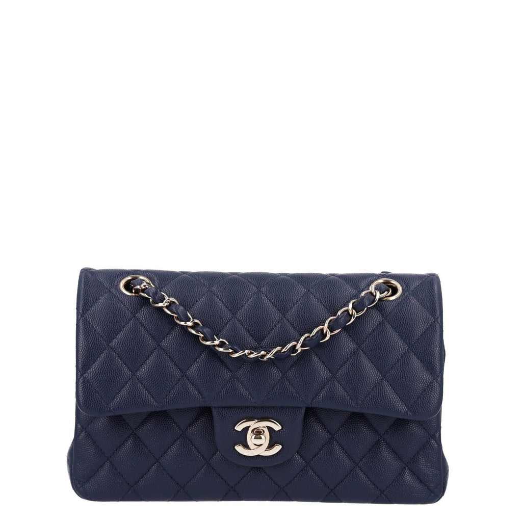 Chanel Caviar Quilted Small Double Flap Navy