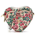 Gucci Calfskin Brit Roses Print Matelasse Diagonal Mini Interlocking G Heart Shoulder Bag Multicolor Multicolor