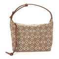 Loewe Jacquard Anagram Calfskin Small Cubi Bag Tan Pecan