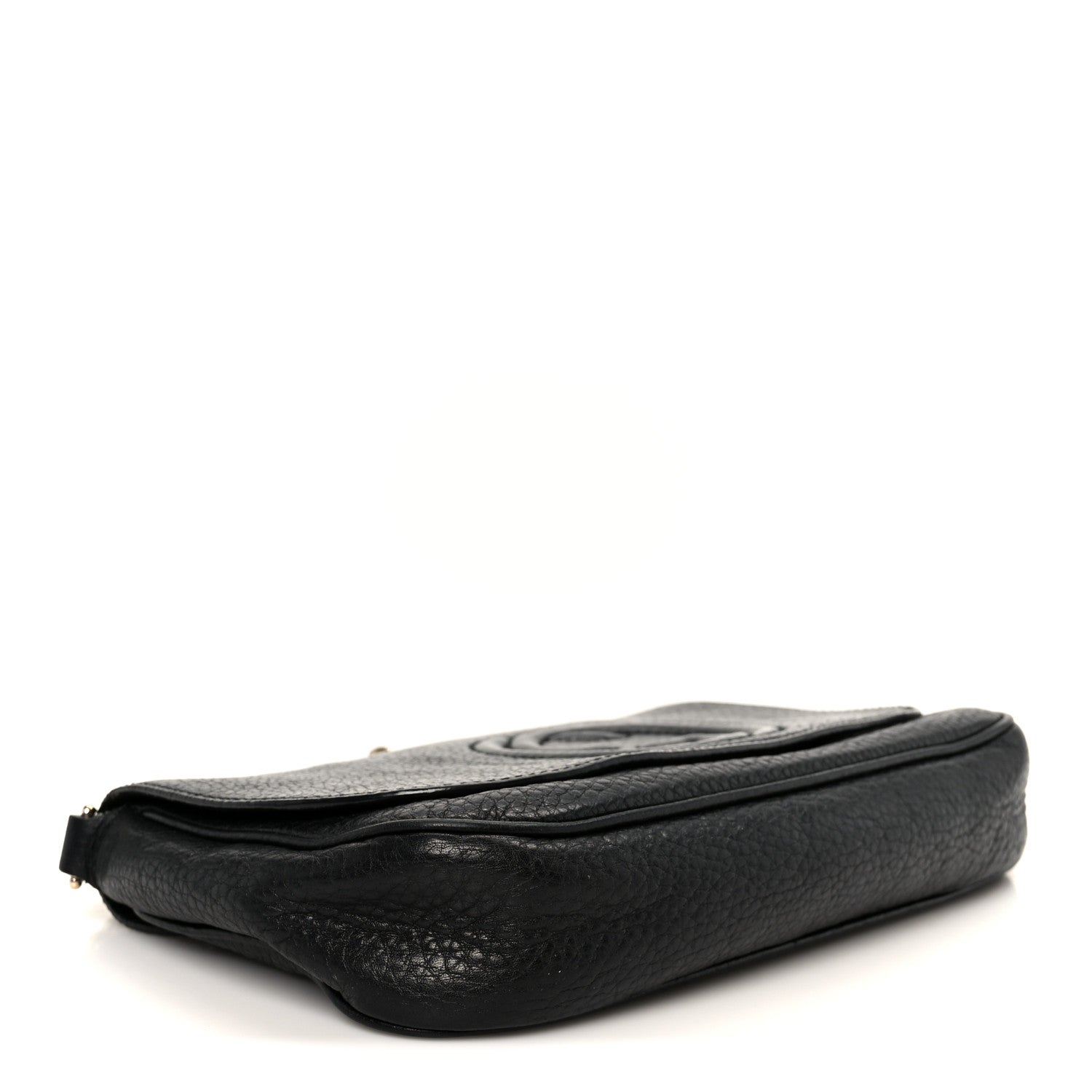 Gucci Pebbled Calfskin Medium Soho Flap Crossbody Black
