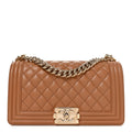 Chanel Caviar Quilted Medium Boy Flap Brown