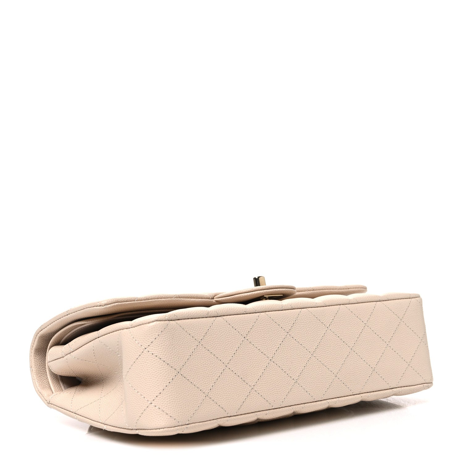 Chanel Caviar Quilted Medium Double Flap Ecru