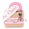 Dior Wicker Oblique Mini Lady Dior Bag Pink