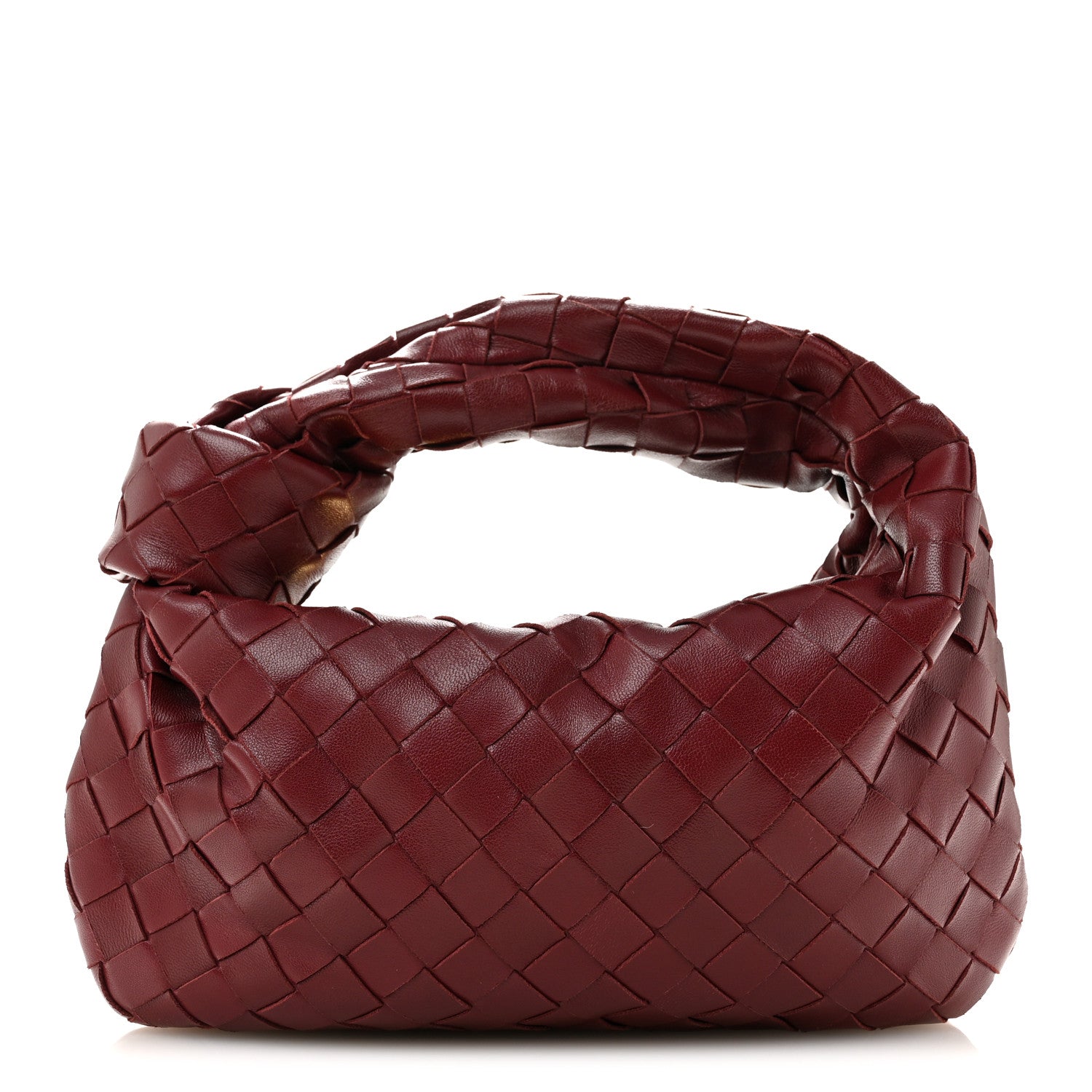 Bottega Veneta Nappa Intrecciato Mini Jodie Burgundy