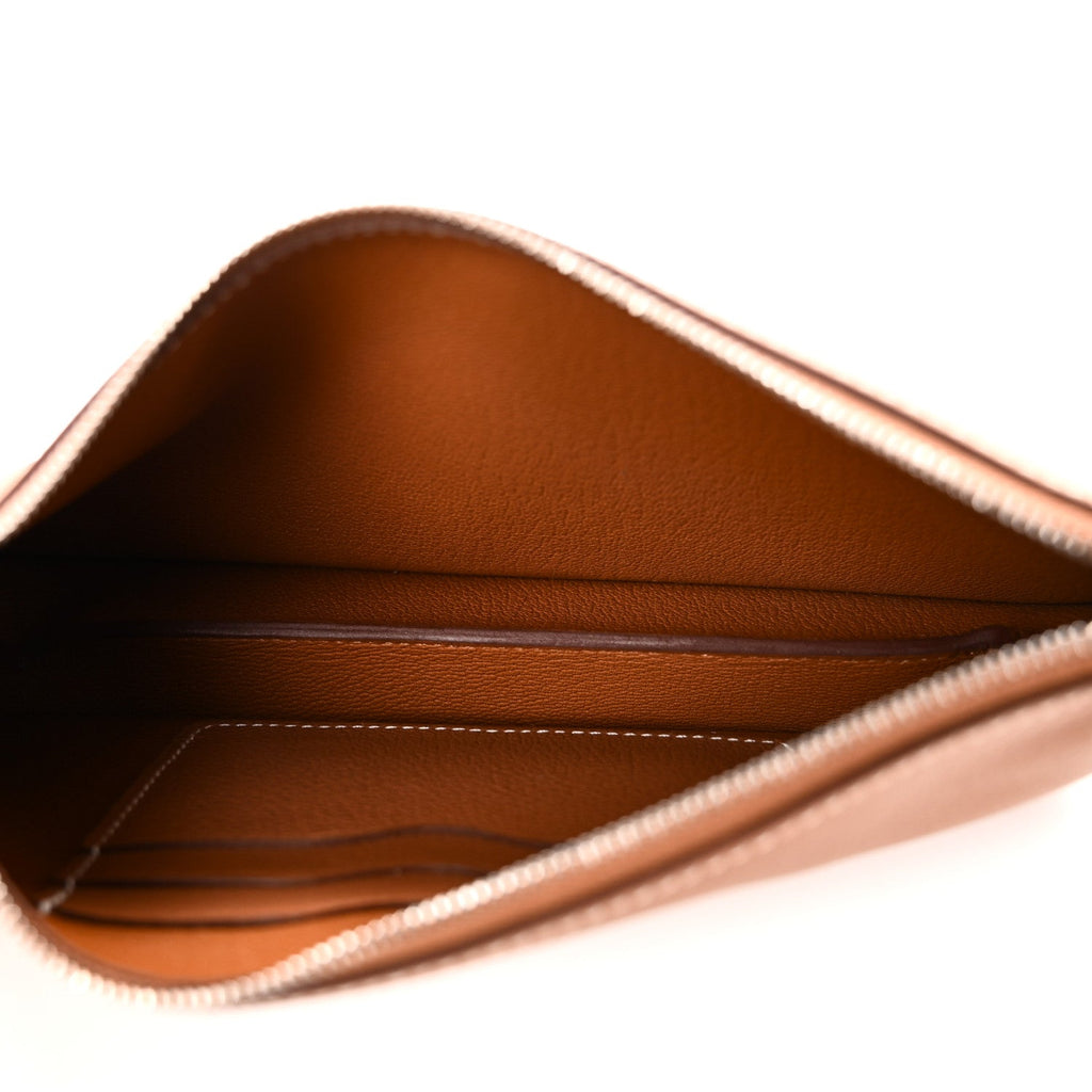 Hermès Evercolor Chaine d'Ancre Zipengo Pochette To Go Gold