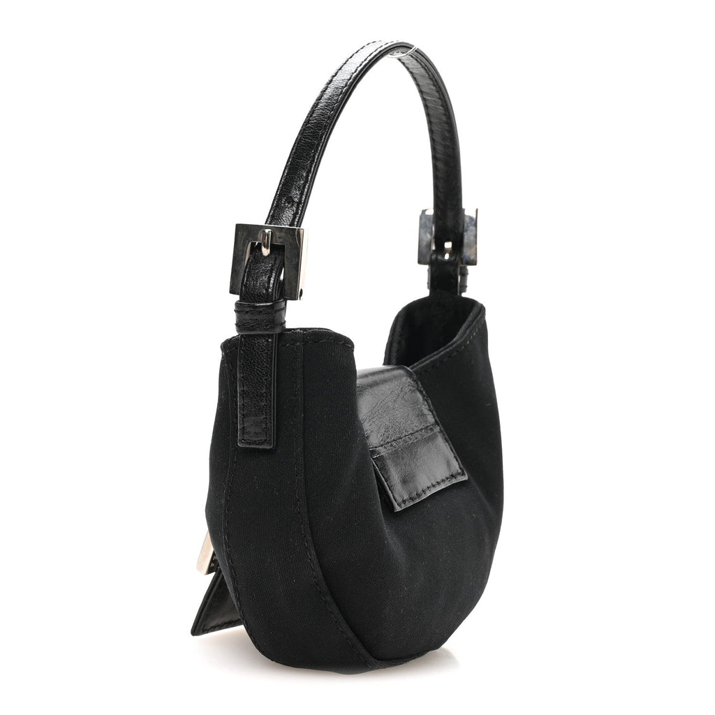 Fendi Neoprene Mini Half Moon Baguette Black