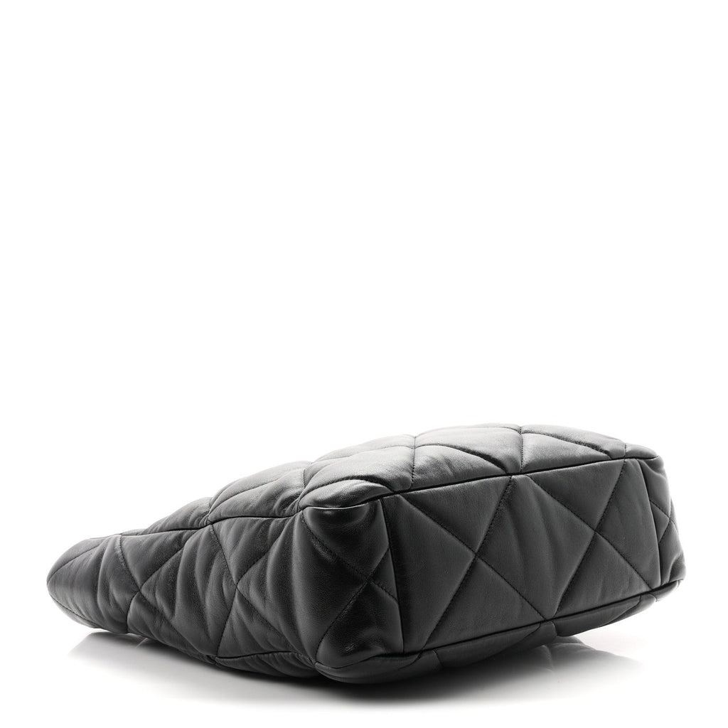 Chanel Lambskin Quilted Chanel 19 Shopping Bag Black