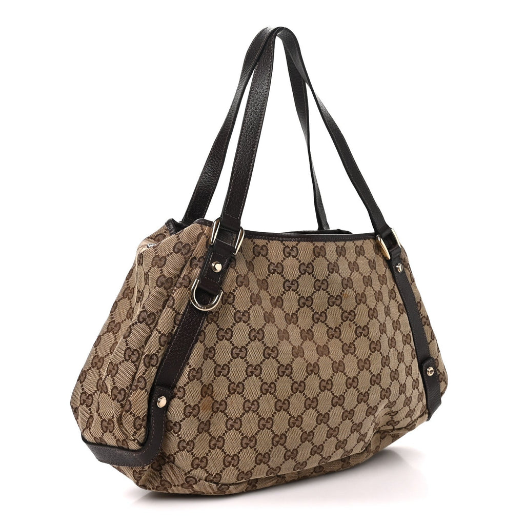 Gucci Monogram Medium Abbey Shoulder Bag Dark Brown