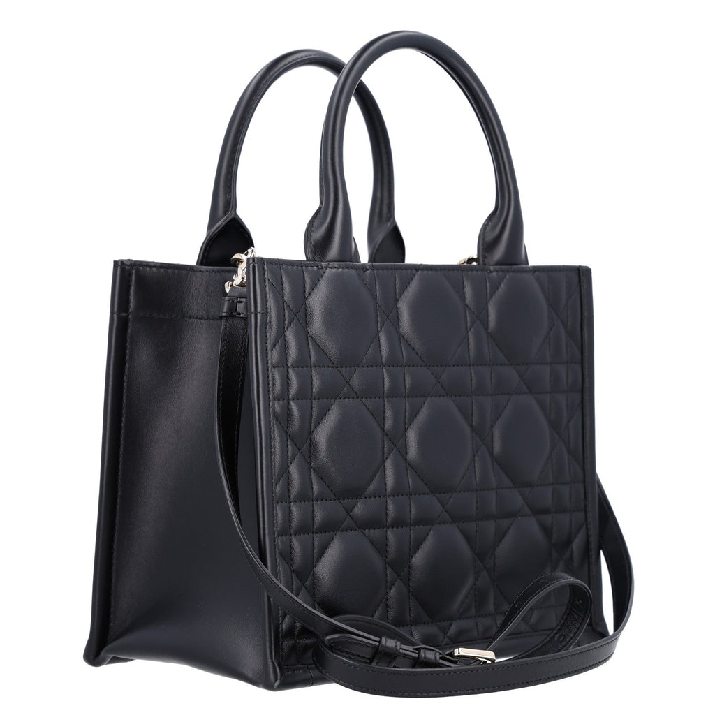 Dior Calfskin Macro Cannage Small Book Tote Black