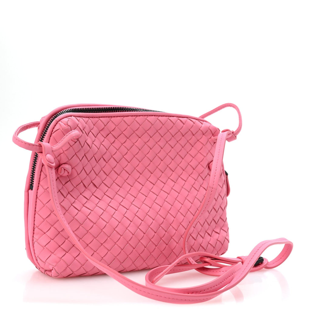 Bottega Veneta Nappa Intrecciato Nodini Bag Pink