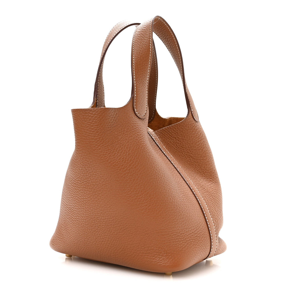 Hermès Taurillon Clemence Picotin Lock 18 PM Gold