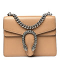 Gucci Dollar Calfskin Crystal Mini Dionysus Shoulder Bag Natural Tan Black Diamond