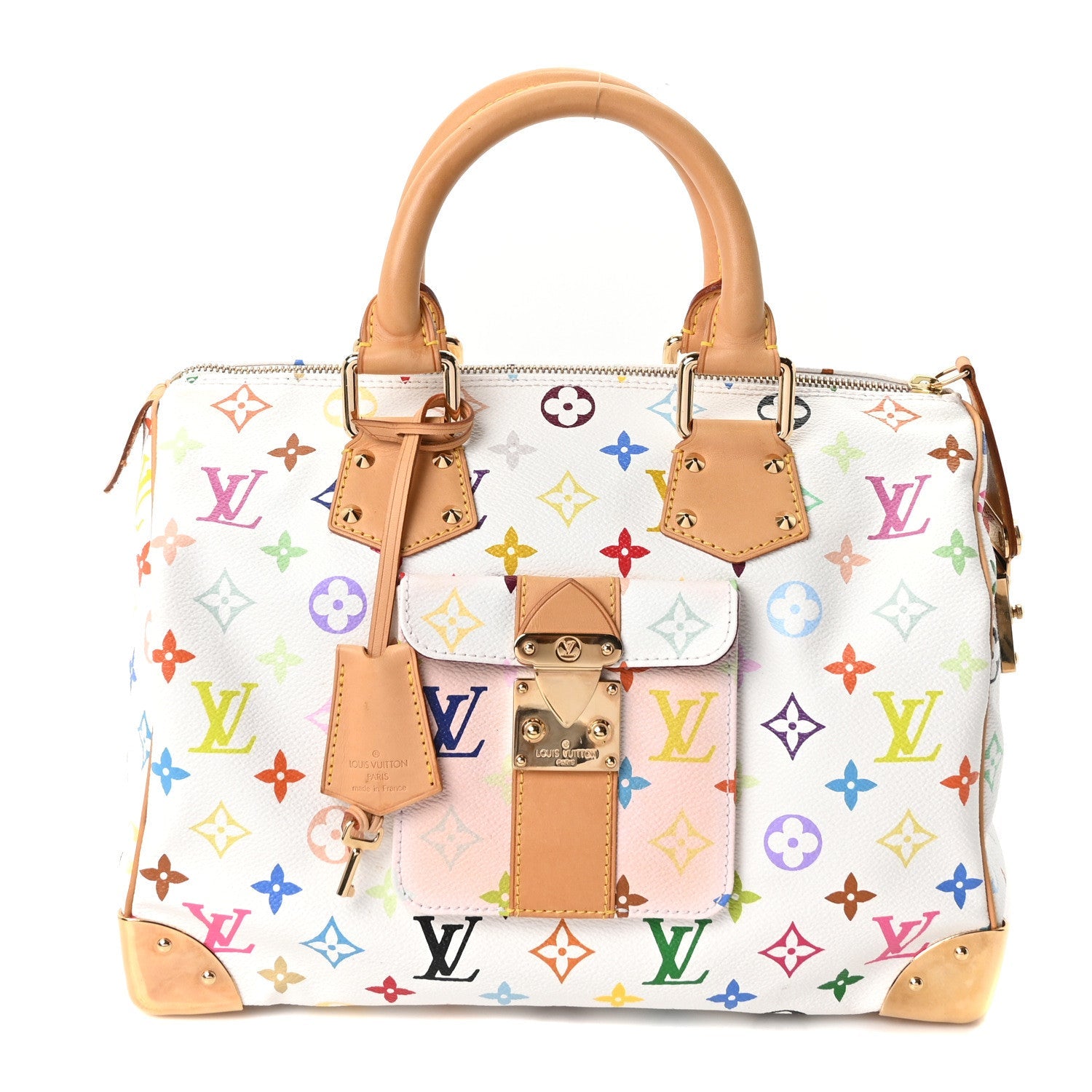 Louis Vuitton Monogram Multicolor Speedy 30 White