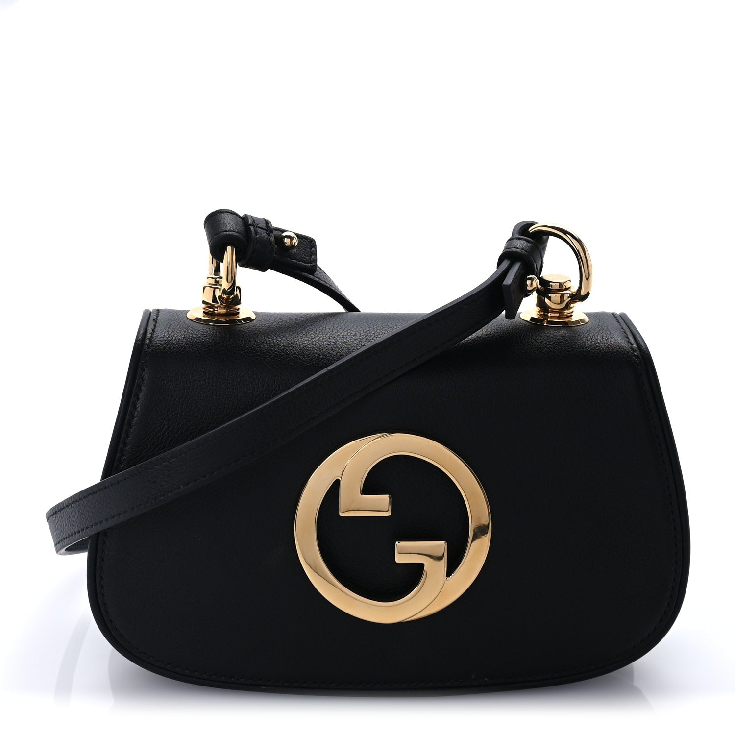 Gucci Roxy Calfskin Web Mini Blondie Shoulder Bag Black