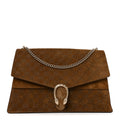 Gucci Suede GG Debossed Large Dionysus Shoulder Bag Brown
