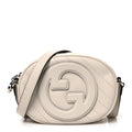 Gucci Sakai Be Green Calfskin Diagonal Stitched Mini Blondie Shoulder Bag Mystic White
