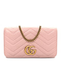 Gucci Calfskin Matelasse GG Marmont Mini Bag Perfect Pink