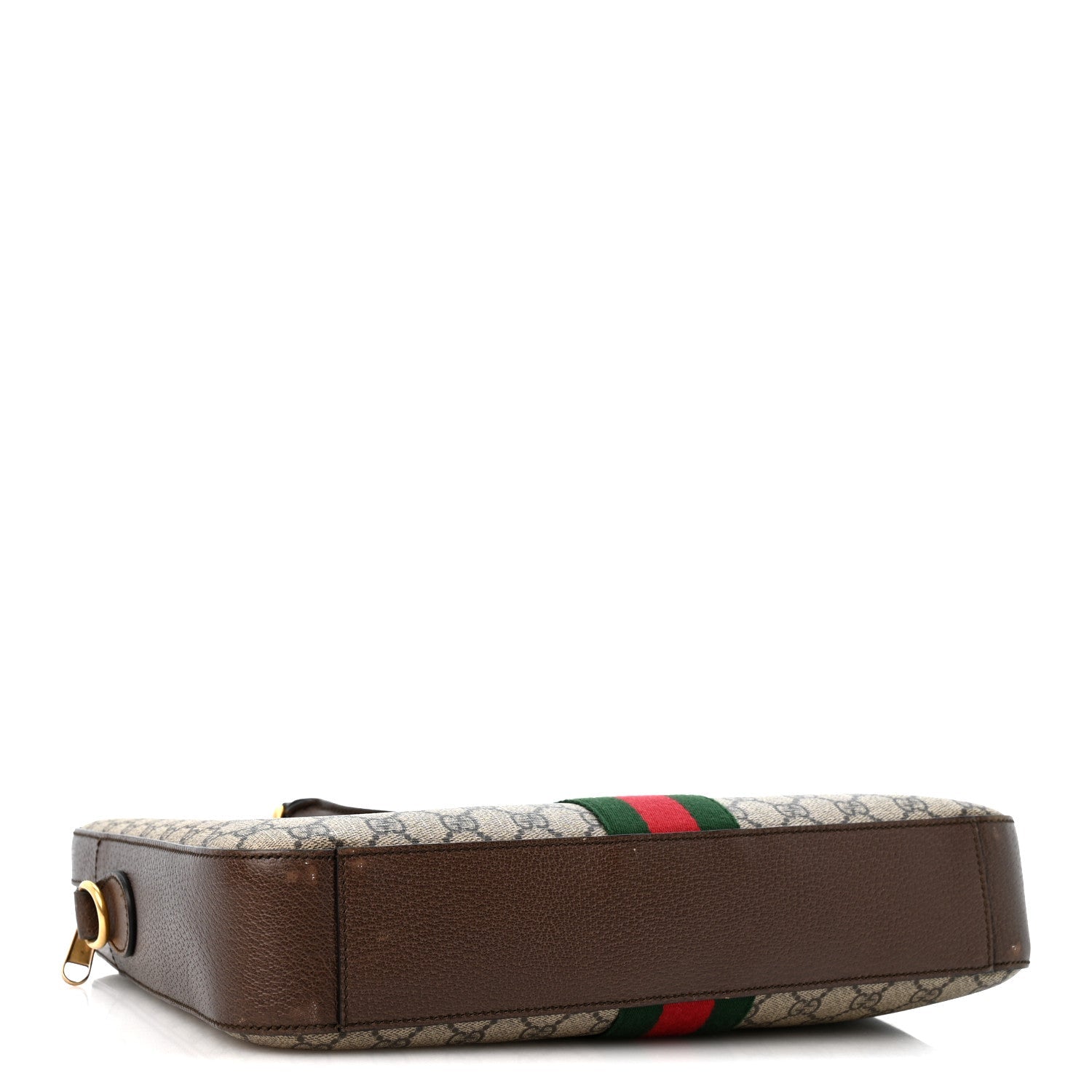 Gucci GG Supreme Monogram Textured Calfskin Web Medium Ophidia Briefcase Beige Ebony New Acero