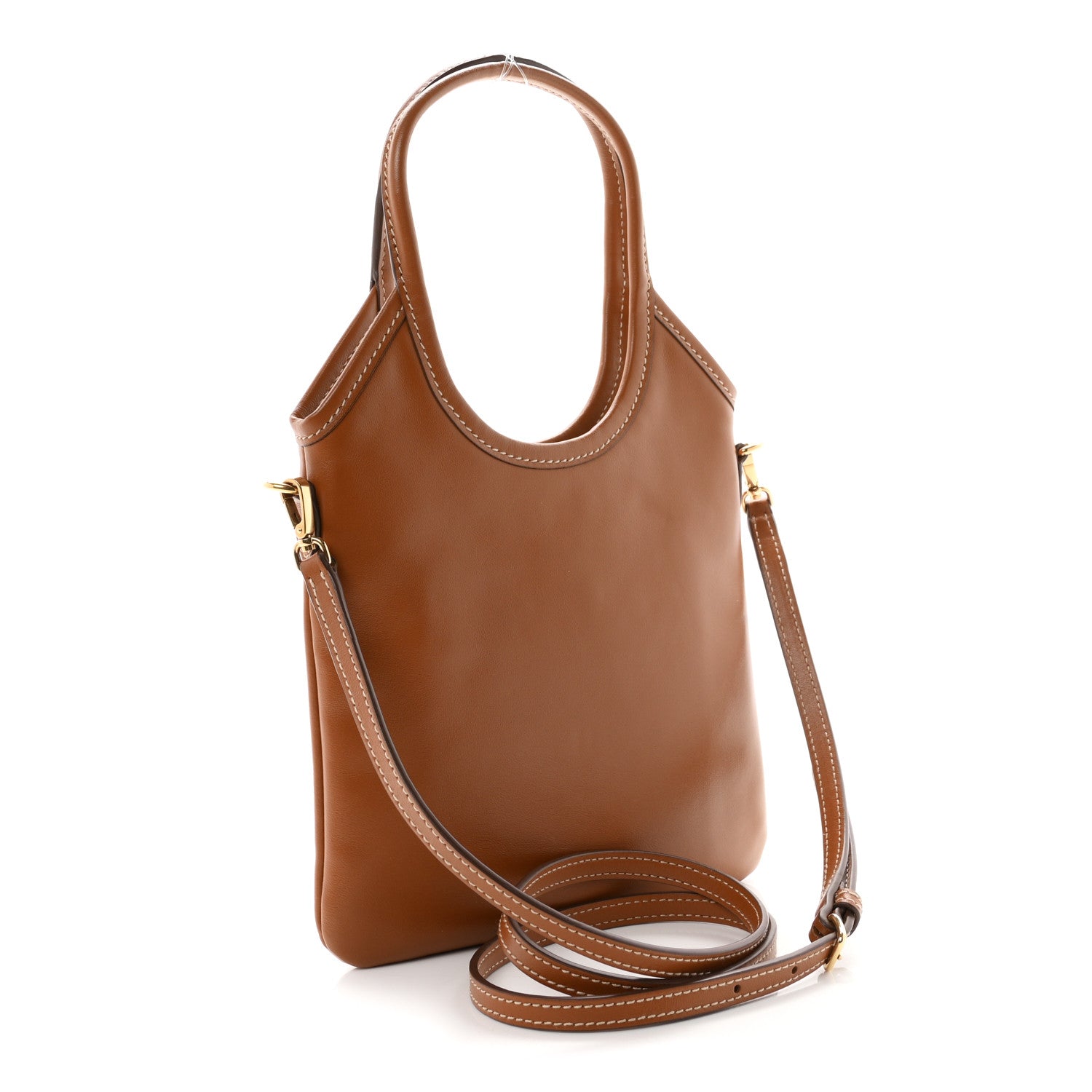 Miu Miu Nappa Mini Ivy Bag Cognac