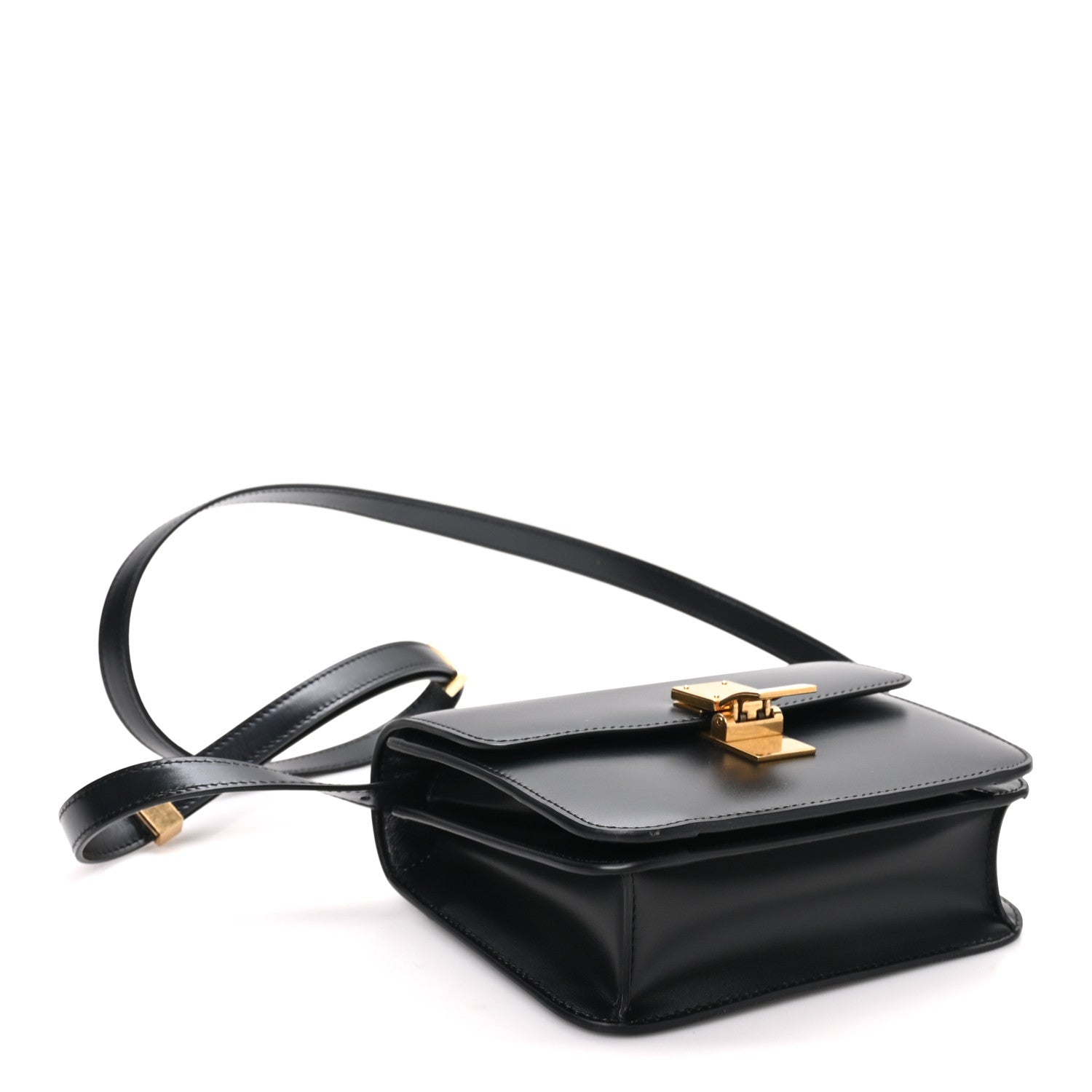 Celine Box Calfskin Teen Classic Box Flap Bag Black