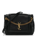 Saint Laurent Lambskin Quilted Monogram Mini Nolita Black