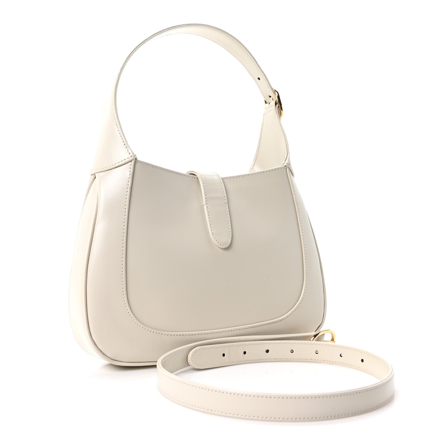 Gucci Boarded Dyana Lux Calfskin Small Jackie 1961 Hobo Mystic White
