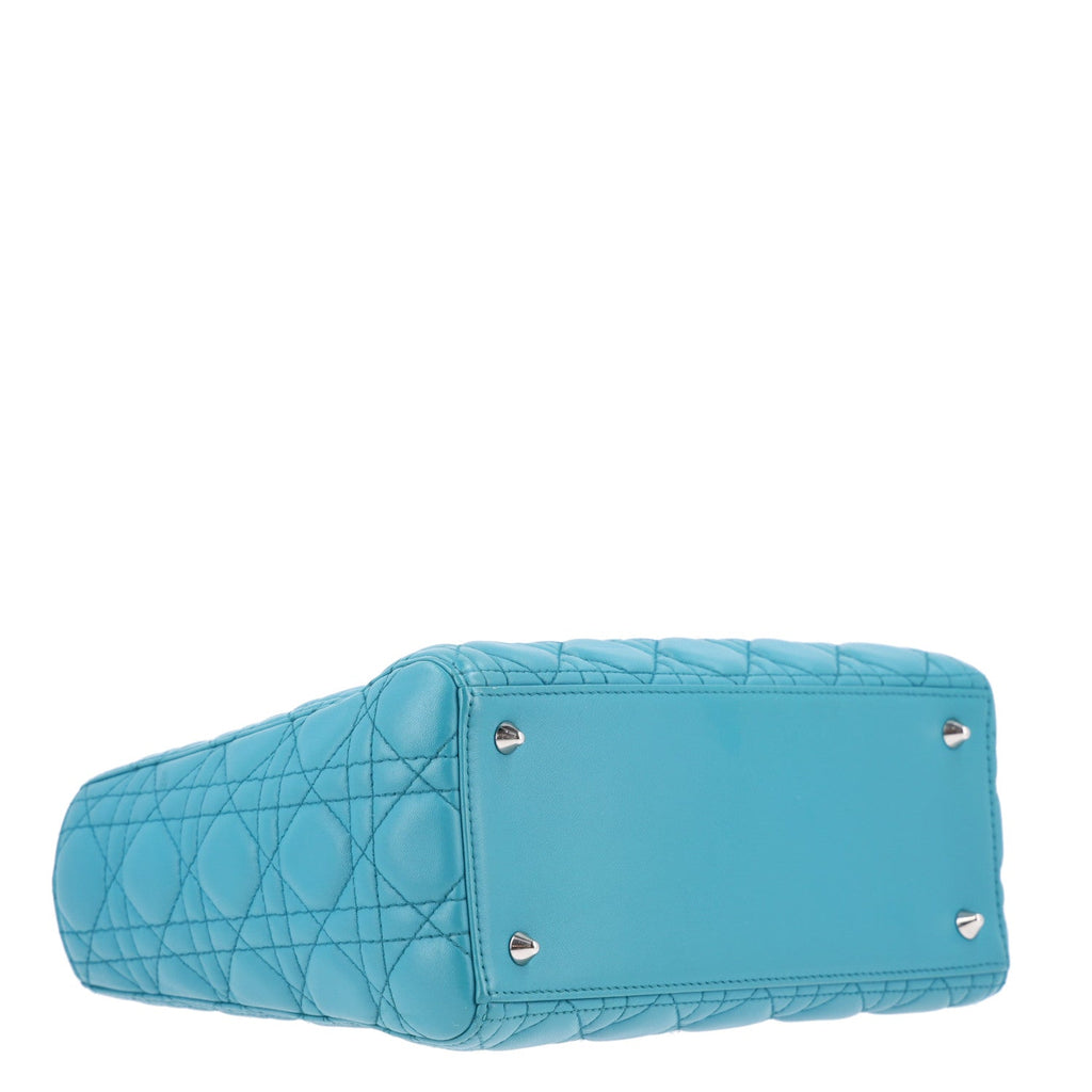 Dior Lambskin Cannage Medium Lady Dior Blue