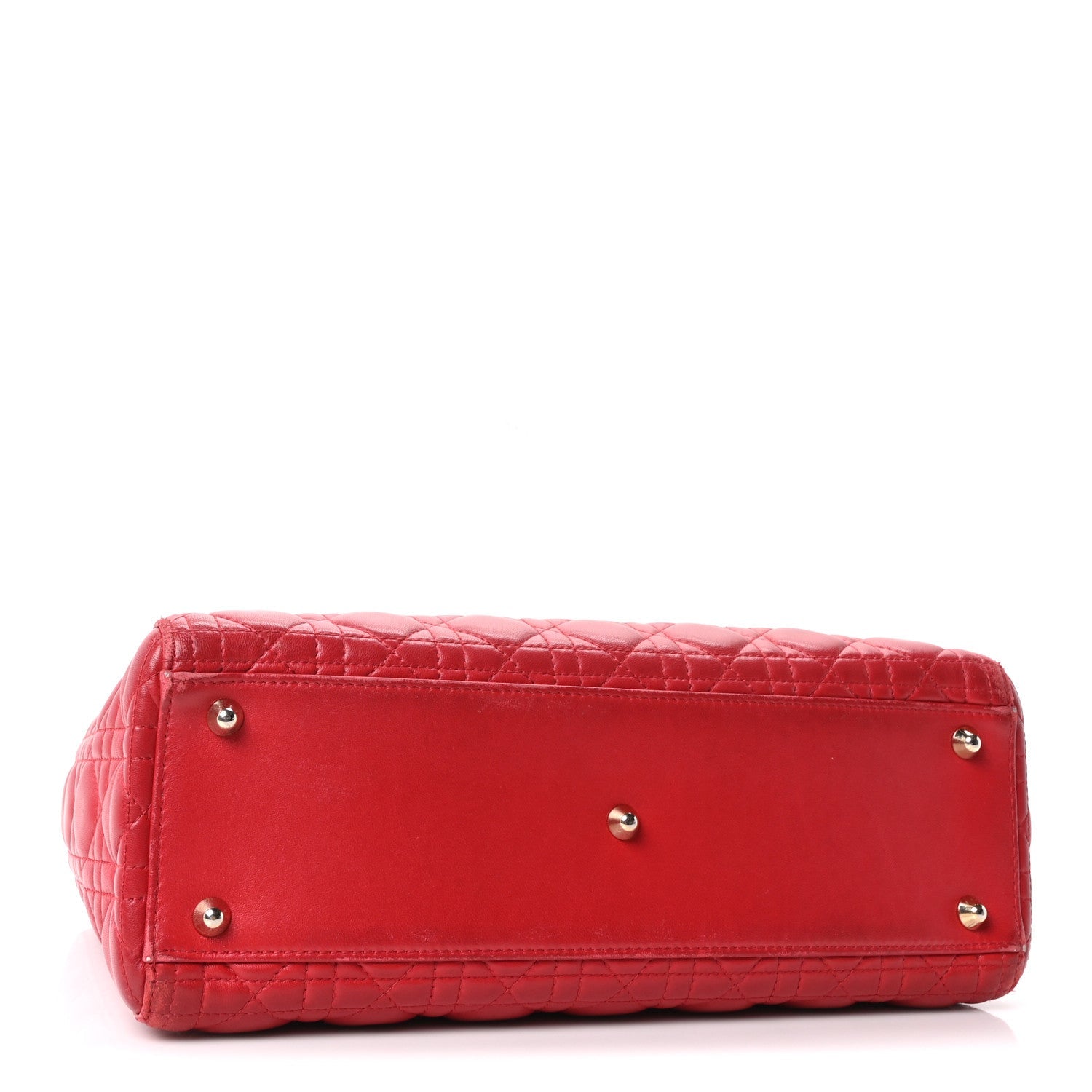 Dior Lambskin Cannage Large Lady Dior Red