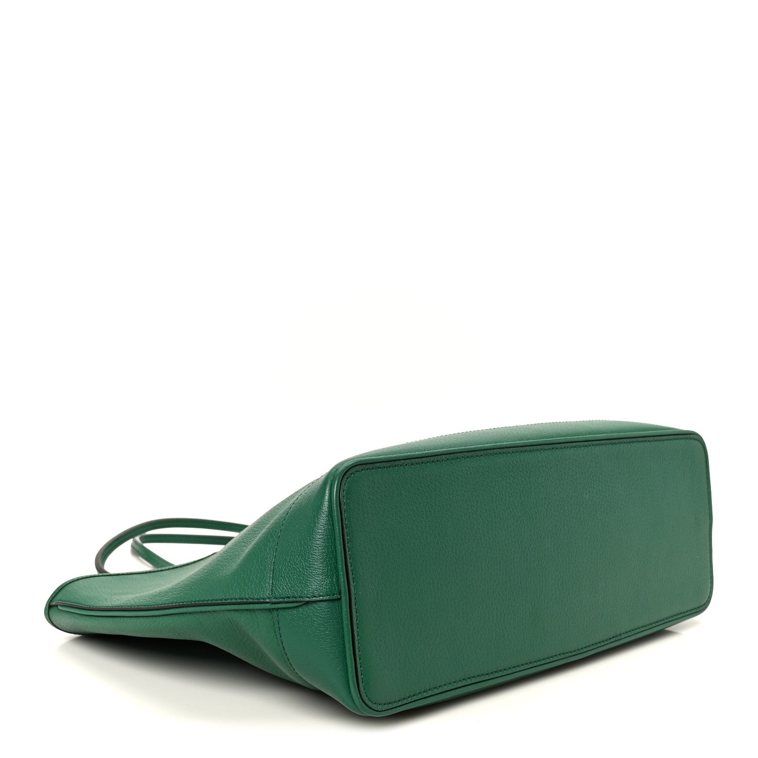 Gucci Textured Dollar Calfskin Medium Ophidia Shoulder Tote Bag Green