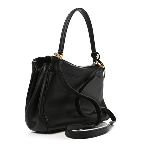 Balenciaga Natural Smooth Calfskin Medium Rodeo Top Handle Handbag Black