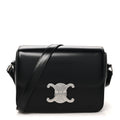 Celine Shiny Calfskin Teen Triomphe Black