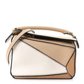 Loewe Calfskin Mini Puzzle Bag Dusty Beige Soft White