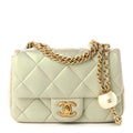 Chanel Pearly Lambskin Pearl Quilted Mini Flap Ivory