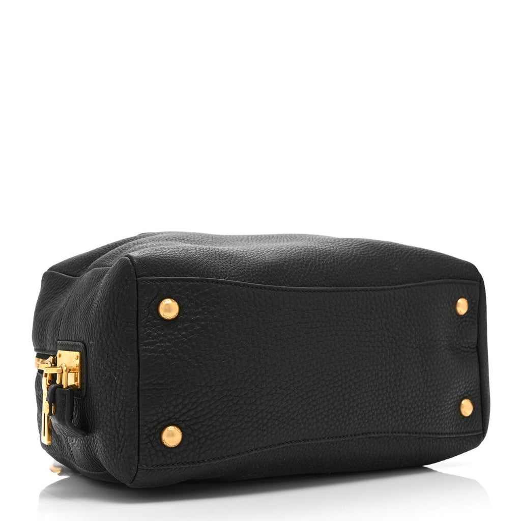 Prada Vitello Daino Bowler Black