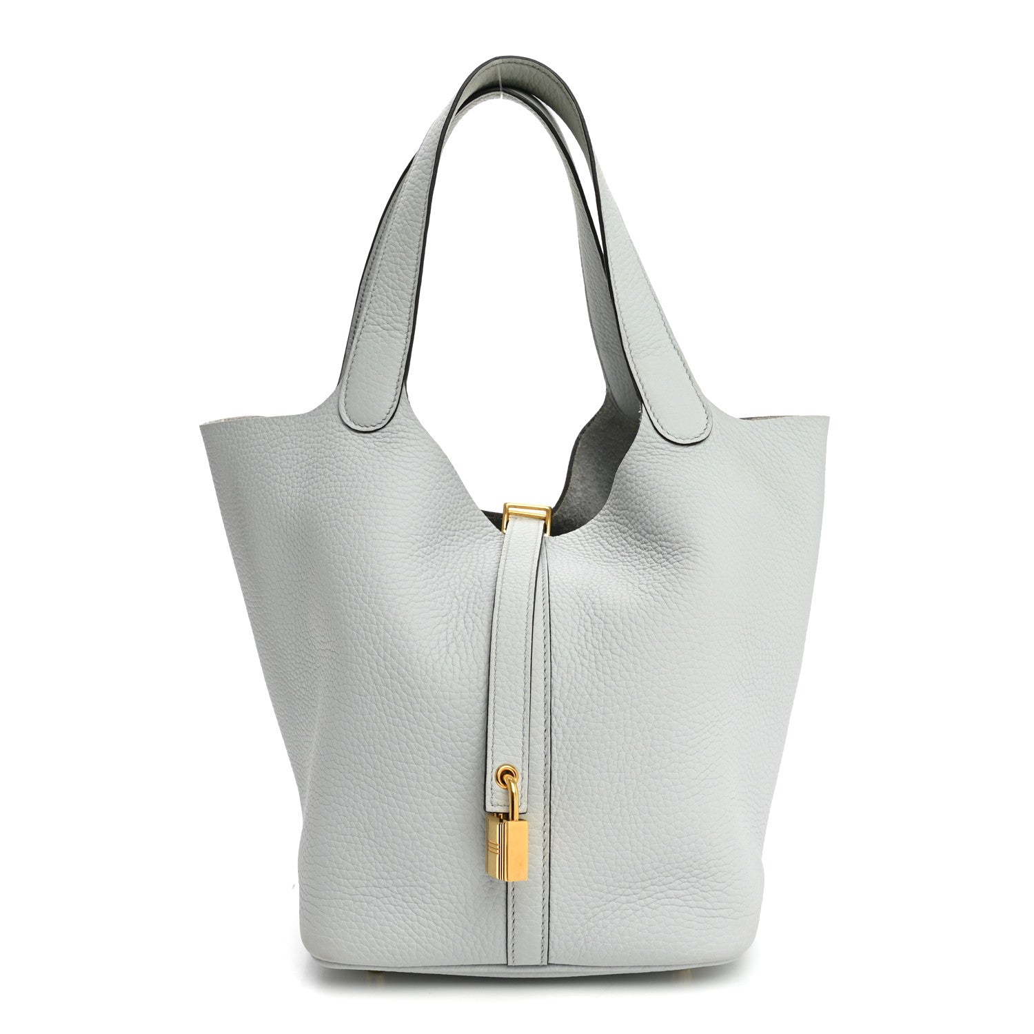 Hermès Taurillon Clemence Picotin Lock 22 MM Bleu Pale