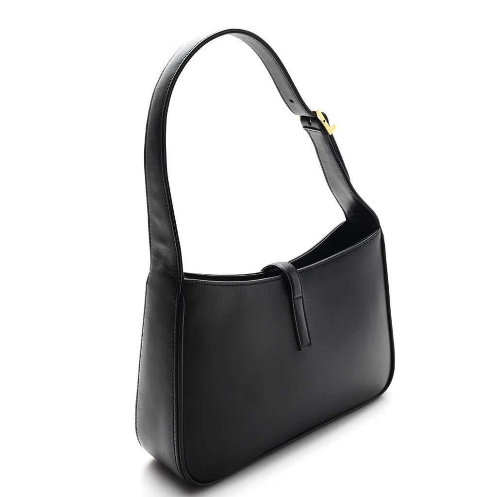 Saint Laurent Smooth Calfskin Le 5 A 7 Hobo Black