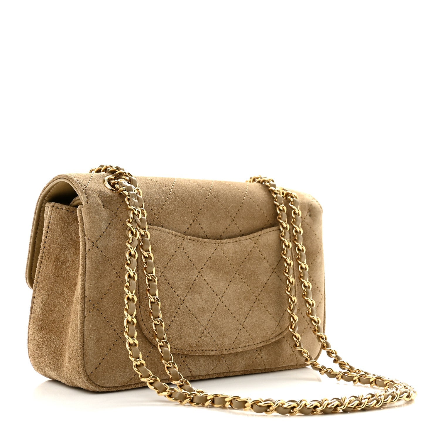 Chanel Suede Calfskin Mini Souplissimo Flap Dark Beige
