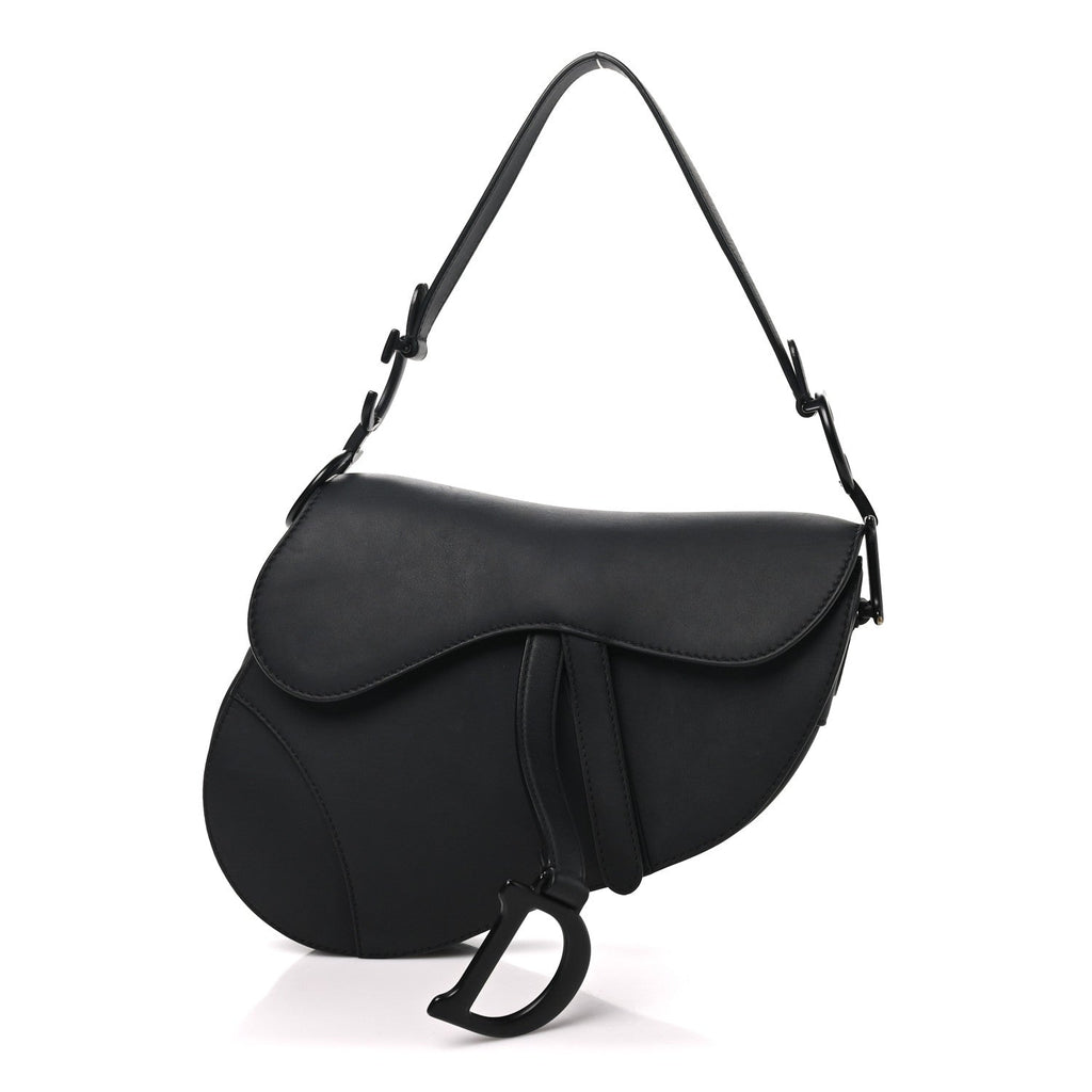 Dior Ultra Matte Calfskin Saddle Bag Black