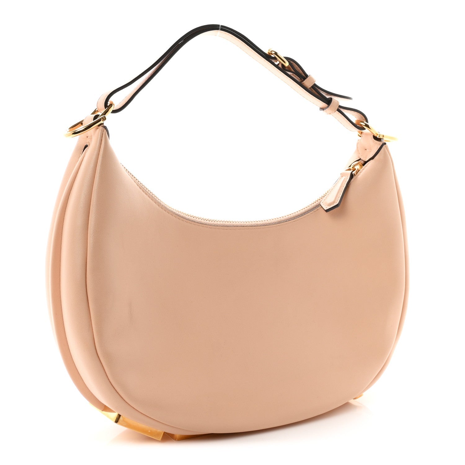 Fendi Vitello Grace Matte Small Fendigraphy Hobo Bag Light Rose