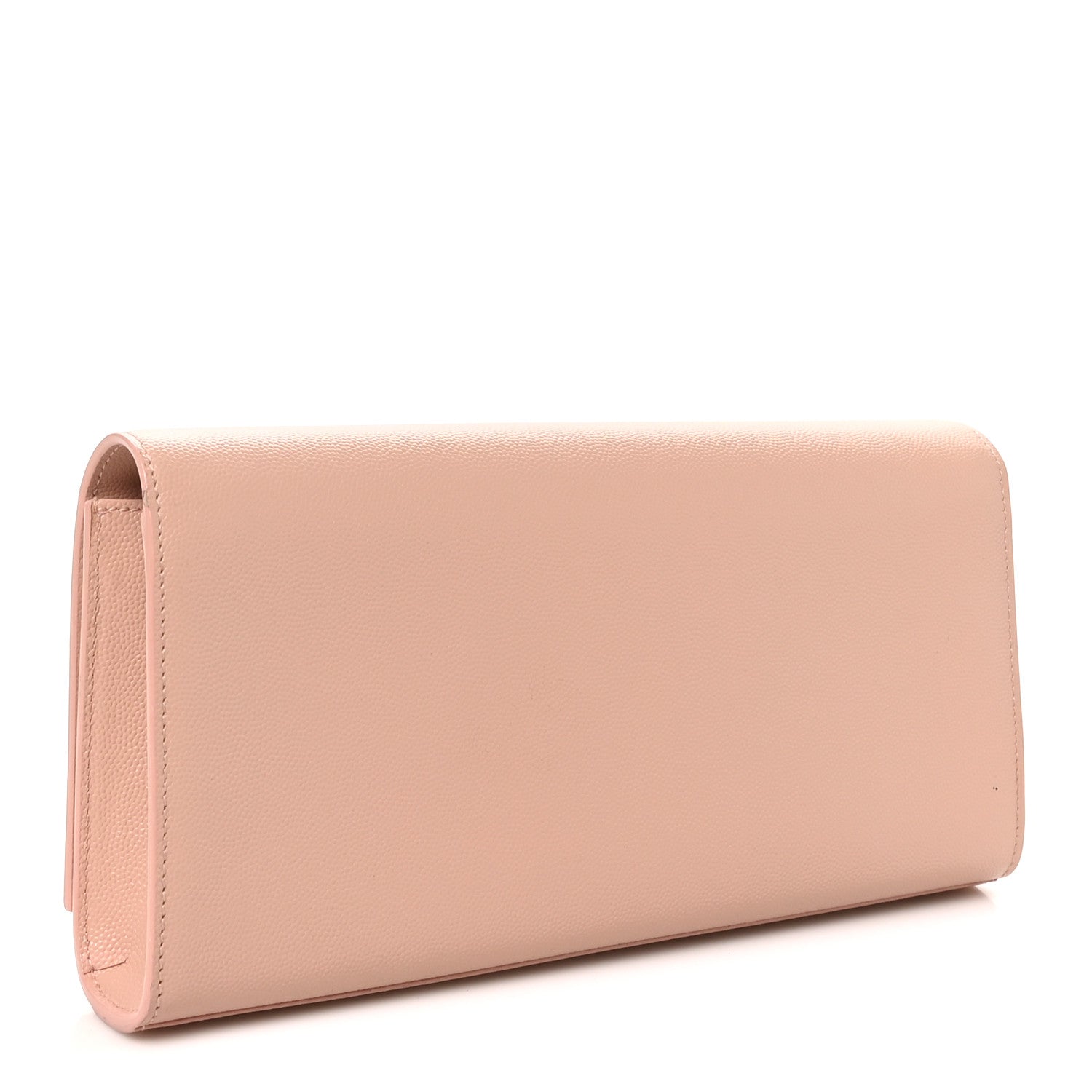 Saint Laurent Calfskin Classic Monogram Cassandre Clutch Blush